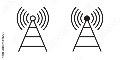 Antenna icon graphic doodle, sketch, outline drawing Vector illustration