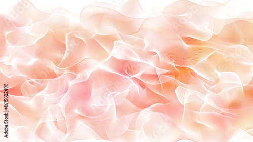 Wallpaper Mural Abstract peachy-pink flowing shapes Torontodigital.ca