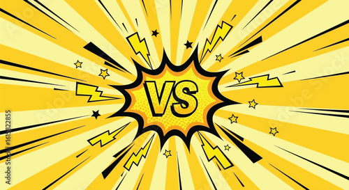 Comic Style vs: Action Burst with Lightning and Stars