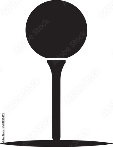  Minimal Golf Tee Shape Vector Illustration