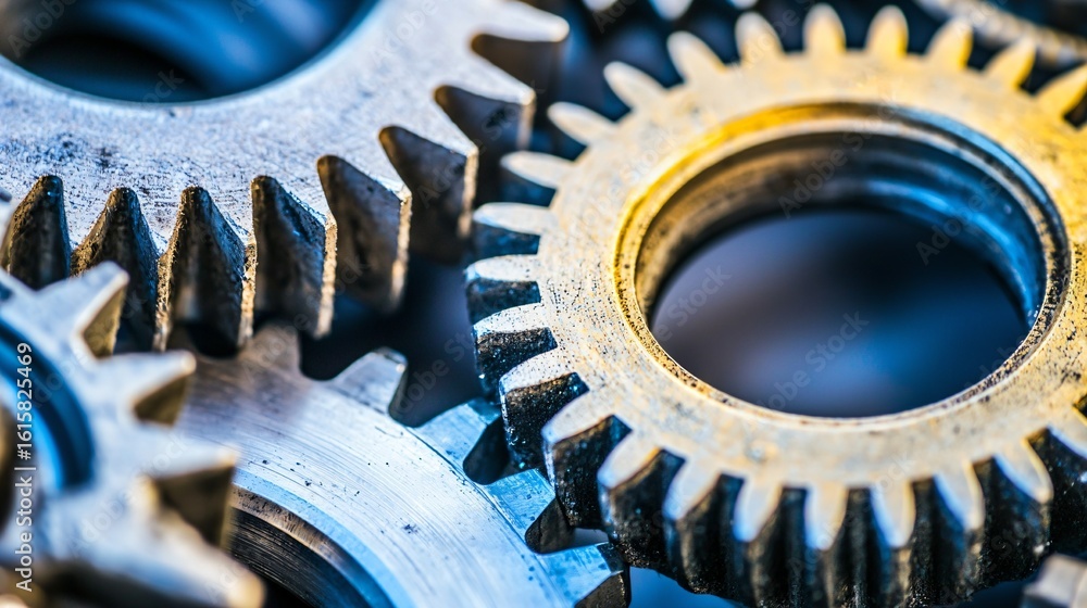 Interlocking Gears in Focus: Mechanical Precision Interlocking Gears in Focus: Mechanical Precision