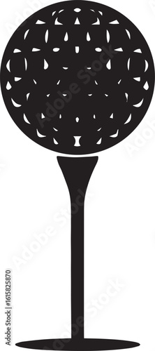  Minimal Golf Tee Shape Vector Illustration