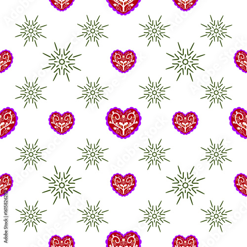 Flowers pattern and heat 