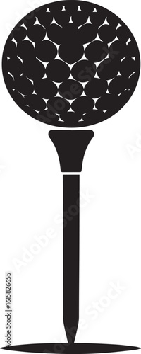  Minimal Golf Tee Shape Vector Illustration