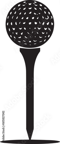  Minimal Golf Tee Shape Vector Illustration