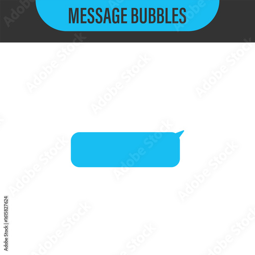Messages Bubbles. Vector design template of message bubbles chat boxes. Place your own text to the message clouds. Composed dialogues using samples bubbles 