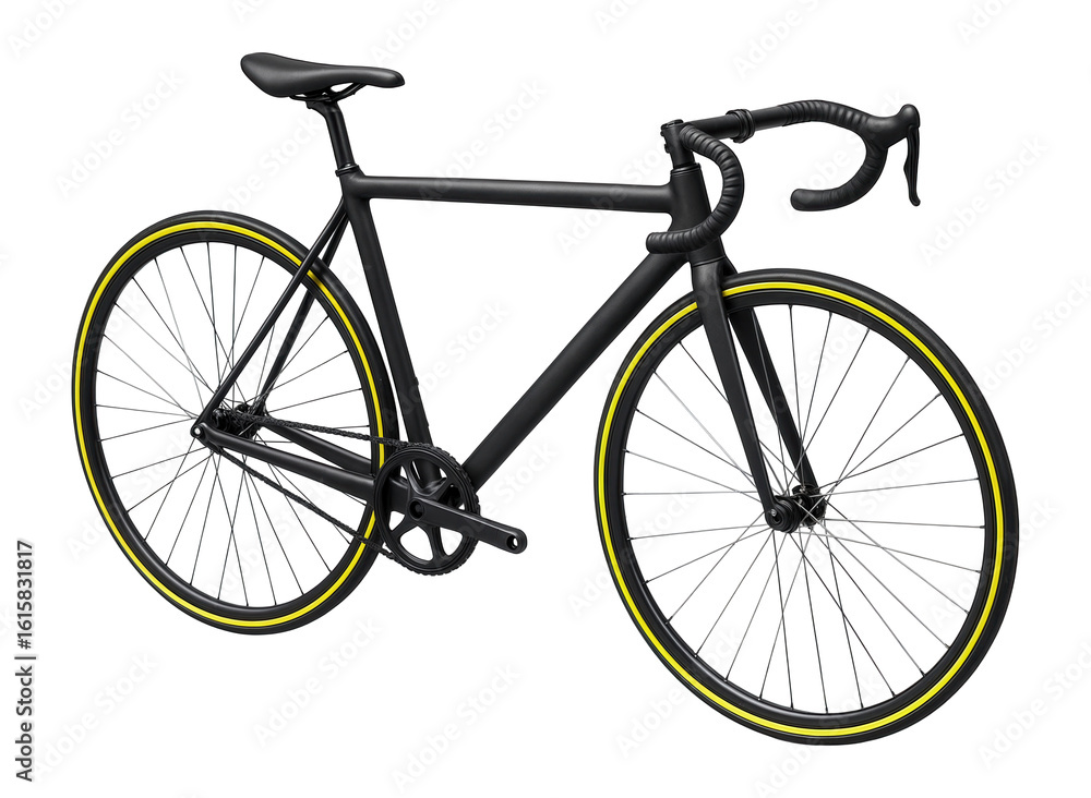 Obraz premium Track bike with high-pressure tires and high-tensile strength spokes