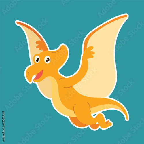 cute illustration of pterodactyl