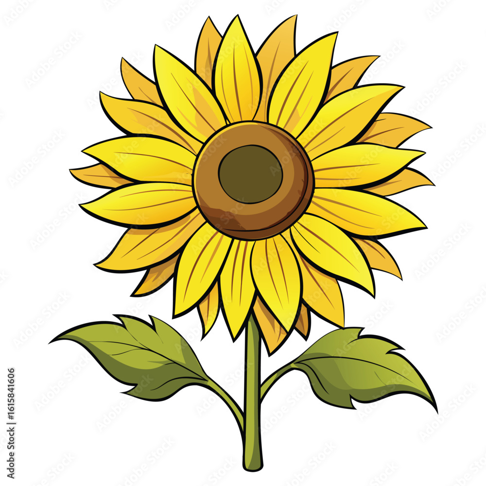 Fototapeta premium Bright Sunflower Graphics