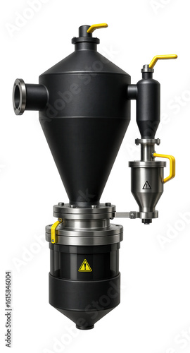 Dual-stage cyclone with a secondary fine dust collector and reinforced steel body for a mining operation