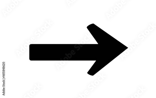 Minimalist arrow sign with neon border indicating direction and forward movement transparent background