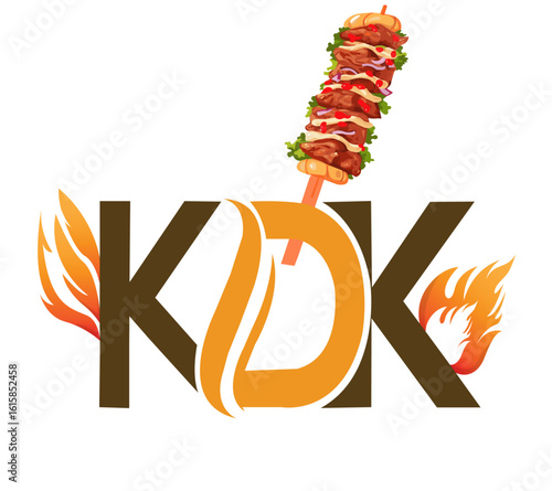 KDK Knak Doner Kebab Logo Design