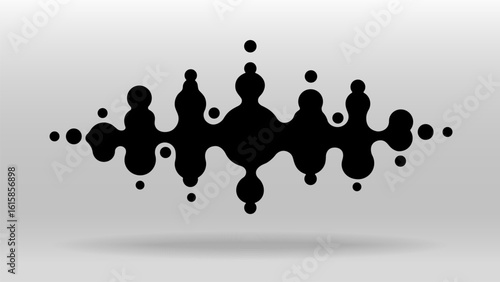 Gummy sound wave abstract pattern vector elements