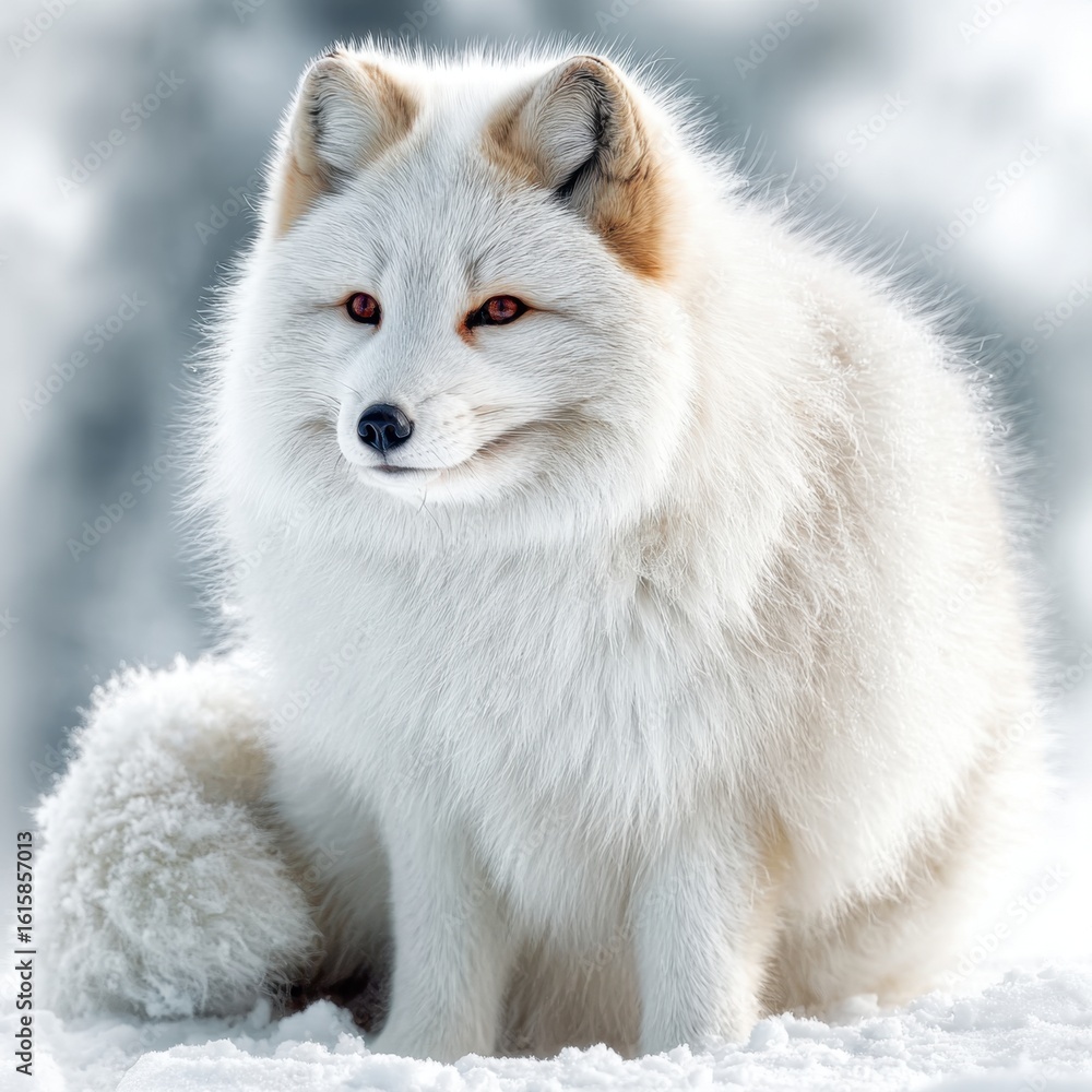 Obraz premium Arctic Fox Portrait in Winter Snow