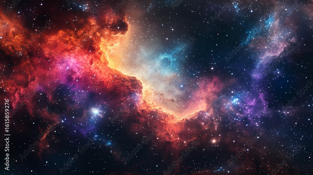 Fototapeta premium Mystical Photo of a Nebula's Enigmatic Beauty Capturing