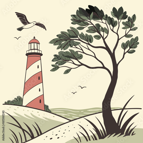 lighthouse on the island