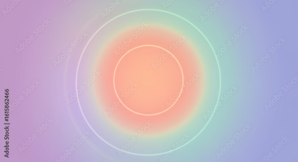 Obraz premium Abstract Pastel Background with Concentric Circles and Gradient Color Scheme for Modern Designs