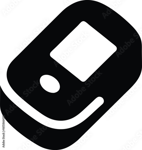 Pulse Oximeter Medical Device Illustration for Healthcare Monitoring and Wellness Promotion graphic icon for health related websites