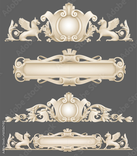 Classic architectural facade old decor