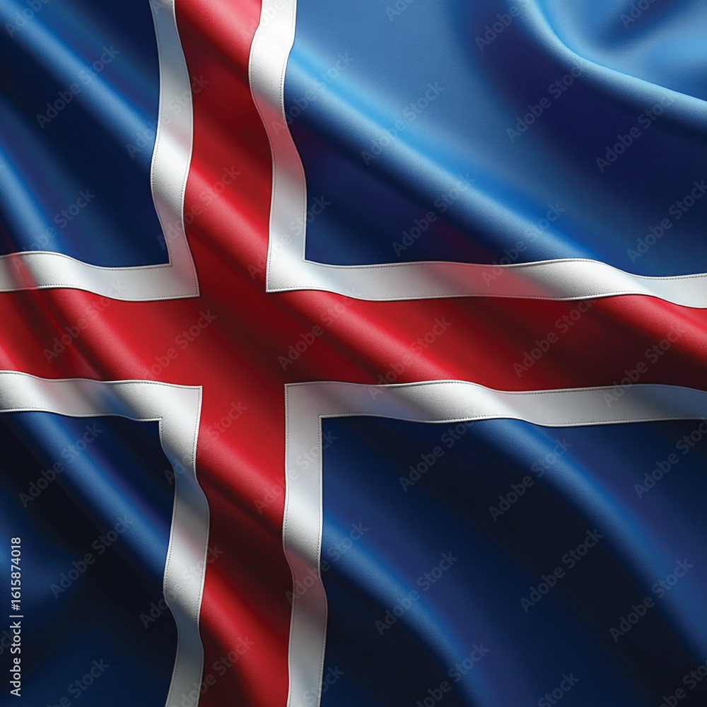 Fototapeta premium flag of iceland