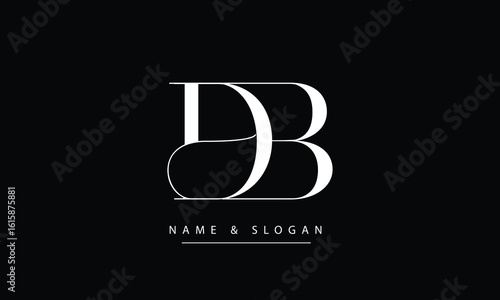 DB, BD, D, B Abstract Letters Logo Monogram