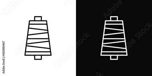 Yarn icon. Minimalist vector design. Editable stroke. EPS10