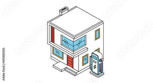 Wallpaper Mural electric vehicle charging station building exterior Torontodigital.ca