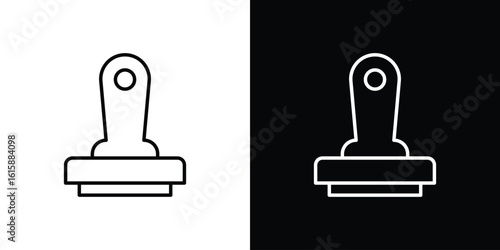 Stamp icon. Minimalist vector design. Editable stroke. EPS10