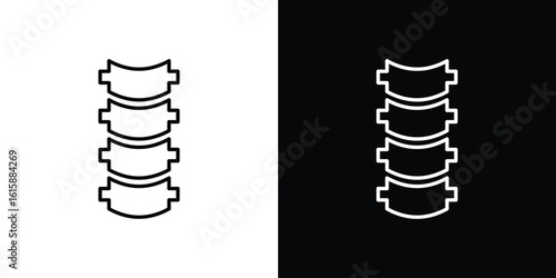 Spine icon. Minimalist vector design. Editable stroke. EPS10