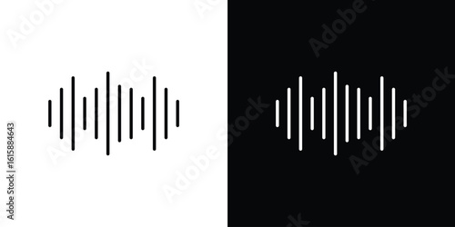 Sound wave icon. Minimalist vector design. Editable stroke. EPS10