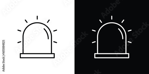 Siren icon. Minimalist vector design. Editable stroke. EPS10