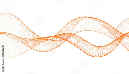 Abstract flowing wave design in soft orange and beige colors