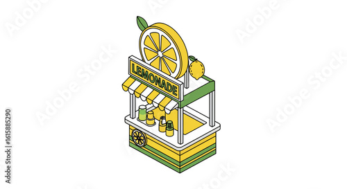 lemonade stand with citrus fruit display