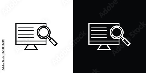 Search online icon. Minimalist vector design. Editable stroke. EPS10