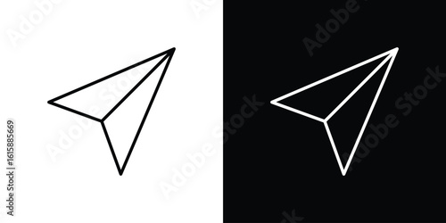 Send icon. Minimalist vector design. Editable stroke. EPS10