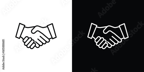 Partner icon. Minimalist vector design. Editable stroke. EPS10