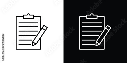 Notepad icon. Minimalist vector design. Editable stroke. EPS10