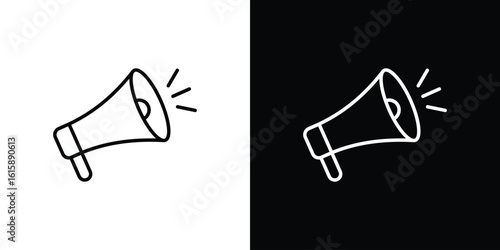 Megaphone icon. Minimalist vector design. Editable stroke. EPS10