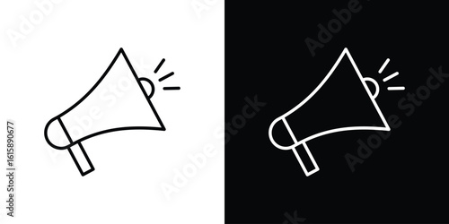 Megaphone icon. Minimalist vector design. Editable stroke. EPS10