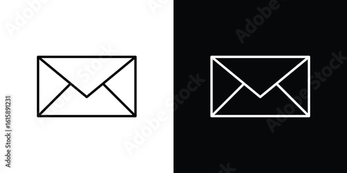 Mail icon. Minimalist vector design. Editable stroke. EPS10