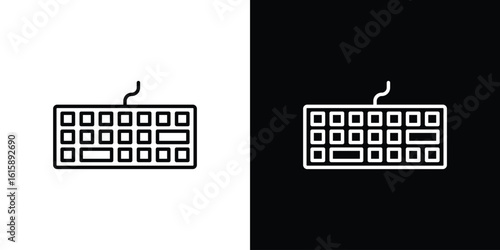Keyboard icon. Minimalist vector design. Editable stroke. EPS10
