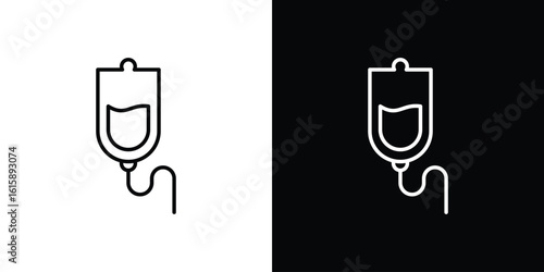 IV bag icon. Minimalist vector design. Editable stroke. EPS10