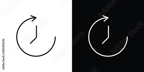 History icon. Minimalist vector design. Editable stroke. EPS10