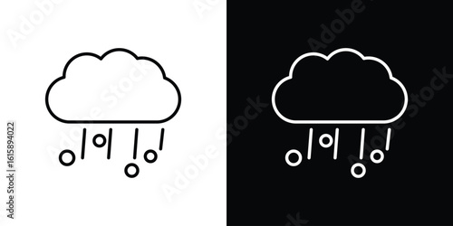 Hail icon. Minimalist vector design. Editable stroke. EPS10