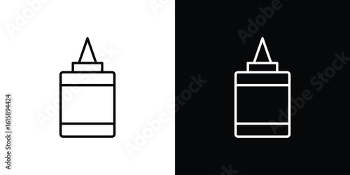 Glue icon. Minimalist vector design. Editable stroke. EPS10