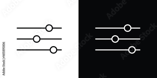Filter Control icon. Minimalist vector design. Editable stroke. EPS10