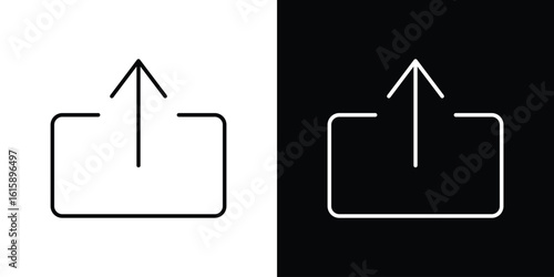 Export icon. Minimalist vector design. Editable stroke. EPS10