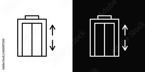 Elevator icon. Minimalist vector design. Editable stroke. EPS10