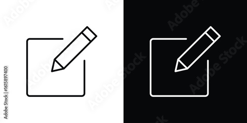 Edit button icon. Minimalist vector design. Editable stroke. EPS10
