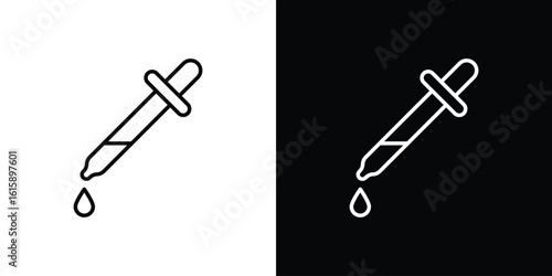 Dropper icon. Minimalist vector design. Editable stroke. EPS10